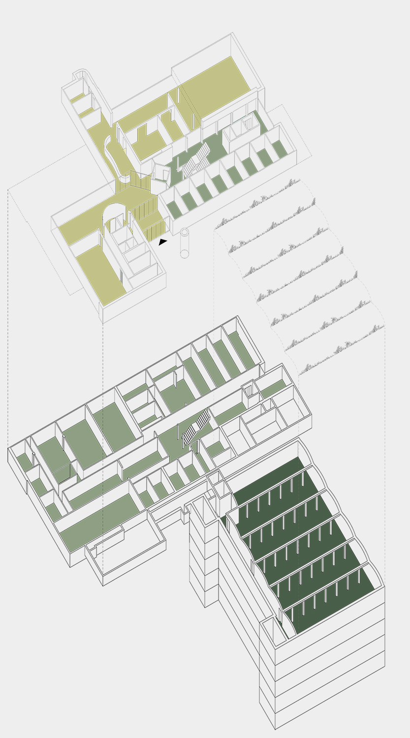 Umnutzung Bestand und Neubau unterirdische Archivräume
